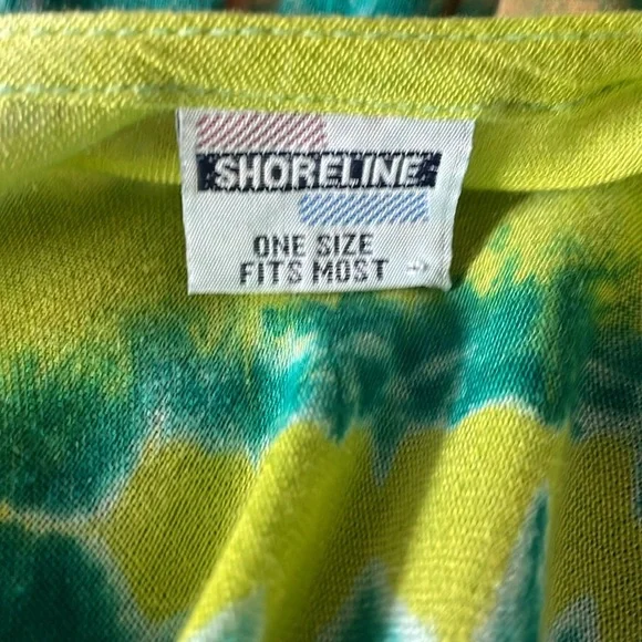 Wine’s Tie-Dye Summer Dress Short Sleeves Embroidered Size OS - Picture 12 of 13